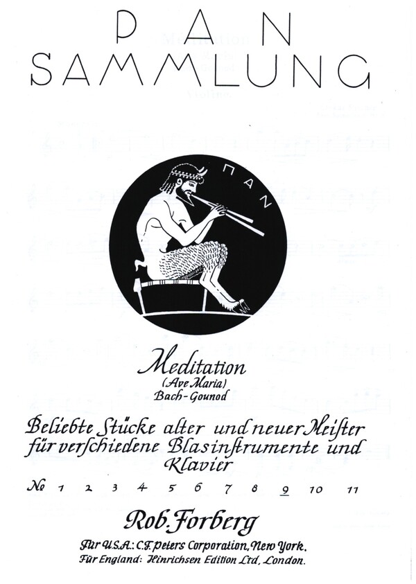 Méditation (Ave Maria)&nbsp;&nbsp;für Flöte (Vl./Vc./Ob./Hrn. F/ Fag./ Trp./ Klar) und Klavier&nbsp;&nbsp;
