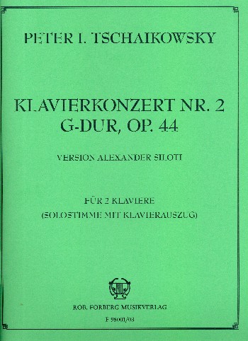 Konzert Nr.2 G-Dur op.44&nbsp;&nbsp;für Klavier und Orchester&nbsp;&nbsp;2 Klaviere zu 4 Händen