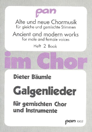 Galgenlieder für gem Chor und Instrumente&nbsp;&nbsp;Partitur&nbsp;&nbsp;