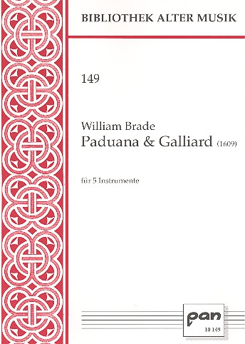 Paduana & Galliard (1609)  für 5 Instrumente (Canto, Quinto, Alto, Tenore, Basso)  Partitur