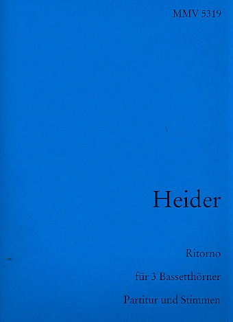 Ritorno   für 3 Bassetthörner  Partitur und Stimmen