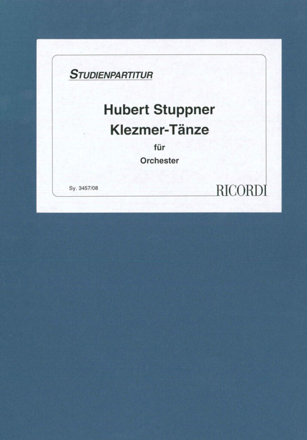 STUPPNER H KLEZMER TAENZE FUER ORCHESTER&nbsp;&nbsp;ORCH&nbsp;&nbsp;