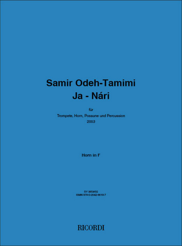 Samir Odeh-Tamimi Ja Nari (2003)&nbsp;&nbsp;#NV&nbsp;&nbsp;Set mit 4 Spielpartituren