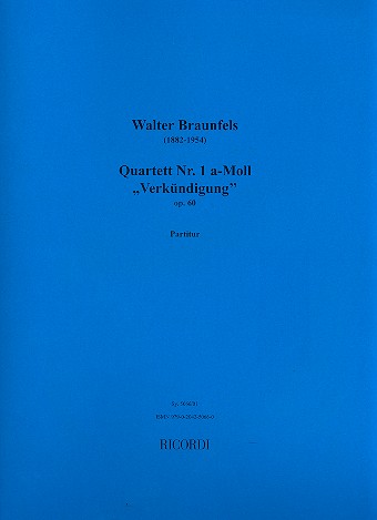 Quartett a-Moll  Nr.1 für 2 Violinen,  Viola und Violoncello  Partitur