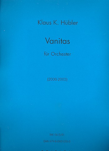 Vanitas  für Orchester  Partitur