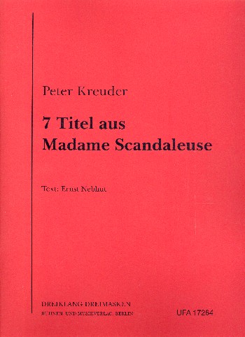 7 Titel aus Madame Scandaleuse  für Gesang und KlavierGesang/Klavier  