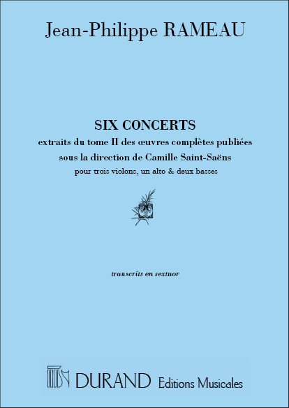 Rameau  6 Concerts En Sextuor Conducteur&nbsp;&nbsp;Chamber music&nbsp;&nbsp;