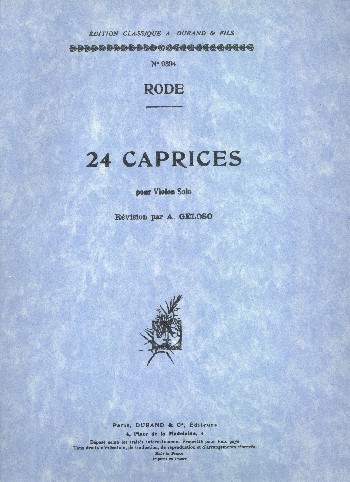 Rode  24 Caprices  pour violin  