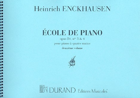 École de piano op.84,3 et op.84,4 vol.2  pour piano à 4 mains  partition