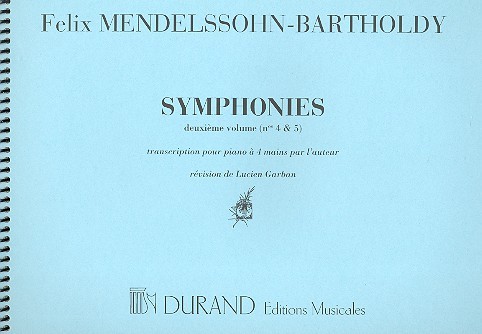 Symphonies vol.2 (nos.4-5)&nbsp;&nbsp;pour piano à 4 mains&nbsp;&nbsp;partition