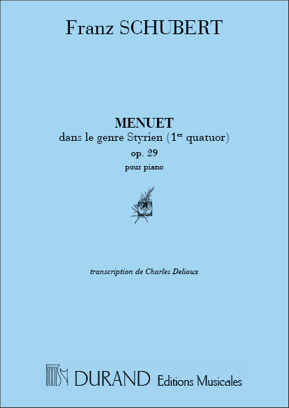 Schubert  Menuet Quatuor N 1 Piano&nbsp;&nbsp;Piano&nbsp;&nbsp;