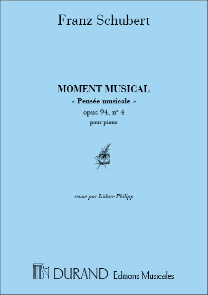 F. Schubert Moment Musical Pensee Musicale Opus 94 N. 4 Pour&nbsp;&nbsp;Piano&nbsp;&nbsp;