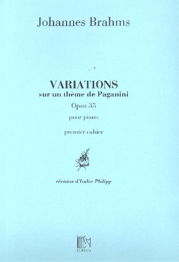 Variations sur un thème de Paganini op.35 vol.1&nbsp;&nbsp;pour piano&nbsp;&nbsp;