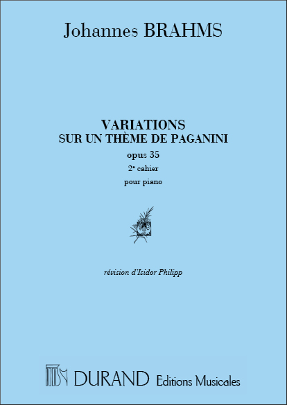 Variations sur un thème de Paganini op.35 vol.2&nbsp;&nbsp;pour piano&nbsp;&nbsp;