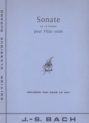 Sonate en la minuer BWV1013 pour flûte&nbsp;&nbsp;&nbsp;&nbsp;