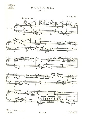 Fantasie c-Moll BWV906&nbsp;&nbsp;für Klavier&nbsp;&nbsp;