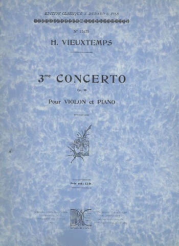 Concerto no.3 op.25 pour violon et orchestre&nbsp;&nbsp;pour violon et piano&nbsp;&nbsp;