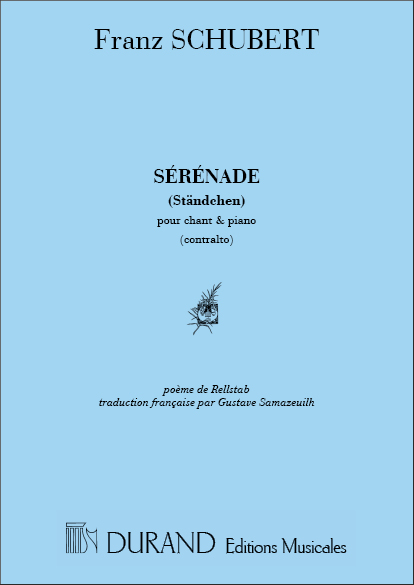 F. Schubert Serenade (Voix Graves), Pour Chant Et Piano&nbsp;&nbsp;Vocal and Piano&nbsp;&nbsp;