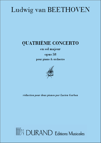 Concerto en sol majeur n.4 op58&nbsp;&nbsp;pour piano&nbsp;&nbsp;reduction pour 2 pianos