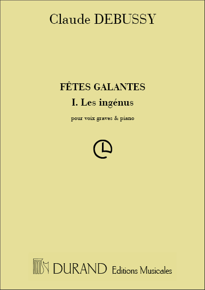 Debussy  Fetes Galantes V2 Voix Grave-Piano (Fr-Ang&nbsp;&nbsp;Vocal and Piano&nbsp;&nbsp;