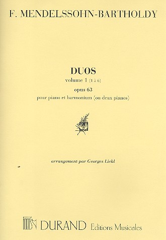 9 Duos op.63 vol.1 (nos.1-6)  pour piano et harmonium (2 pianos)  parties