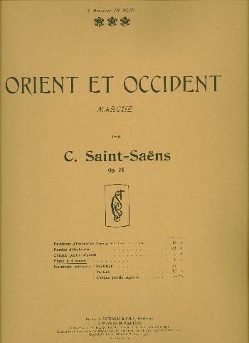 Orient et occident op.25&nbsp;&nbsp;pour piano à 4 mains&nbsp;&nbsp;