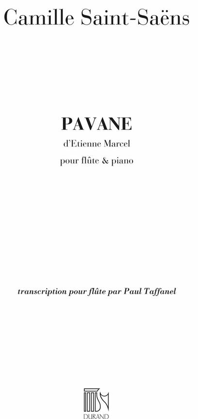 Pavane d'Etienne Marcel&nbsp;&nbsp;pour flute et piano&nbsp;&nbsp;