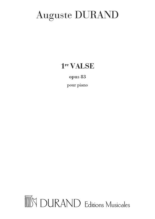 Valse no.1 op.83  pour piano  
