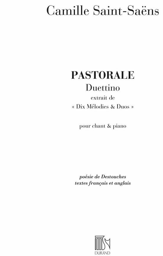 Pastorale&nbsp;&nbsp;für Sopran, Bariton und Klavier&nbsp;&nbsp;Partitur (frz/en)