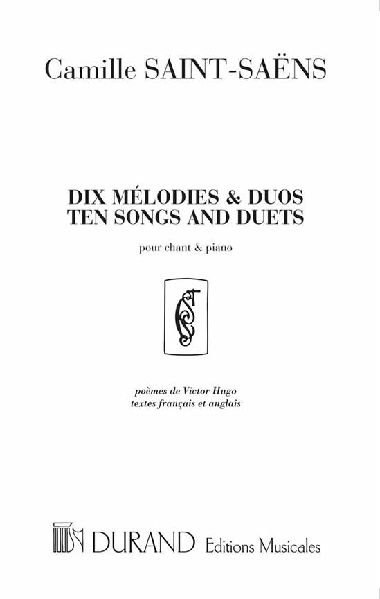 10 Mélodies et duos  pour chant et piano (fr/en)  