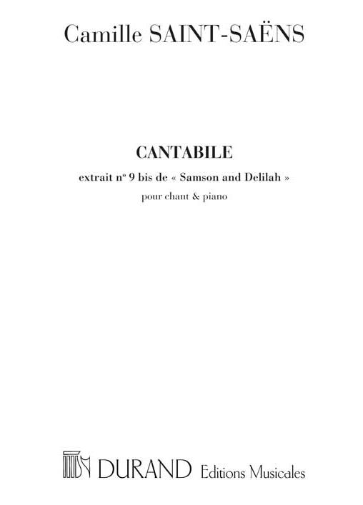 C. Saint-Saens Samson Et Dalila N 9B Angl-Fr Contralto-Piano En&nbsp;&nbsp;Vocal and Piano&nbsp;&nbsp;