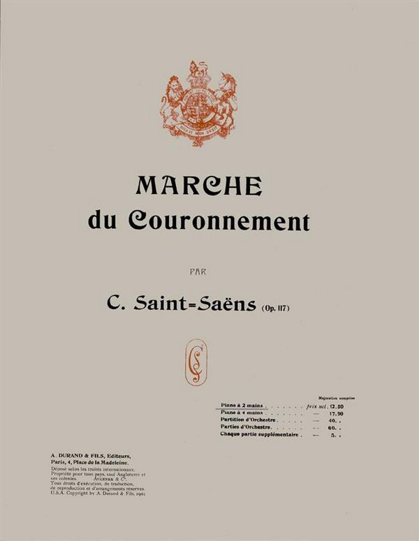 C. Saint-Saens Marche Couronnement Op 117 Piano&nbsp;&nbsp;Piano&nbsp;&nbsp;