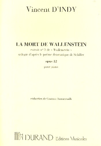La Mort De Wallenstein op.12  pour piano  