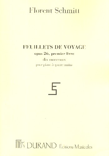 Feuillets de voyage op.26 vol.1 (nos.1-5)  pour piano à 4 mains  partition