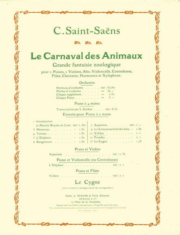 C. Saint-Saens La Voliere Piano&nbsp;&nbsp;Piano&nbsp;&nbsp;