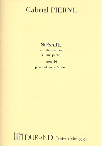 Sonate en fa dièse mineur op.46  pour violoncelle et piano  