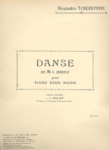 Danse en mi b mineur no.2   pour piano  