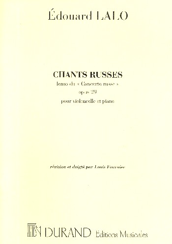Chants Russes op.29  pour violoncello et piano  