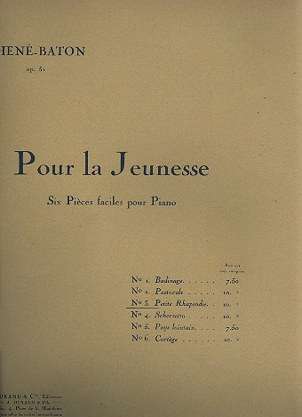 Petite Rhapsodie   pour piano  