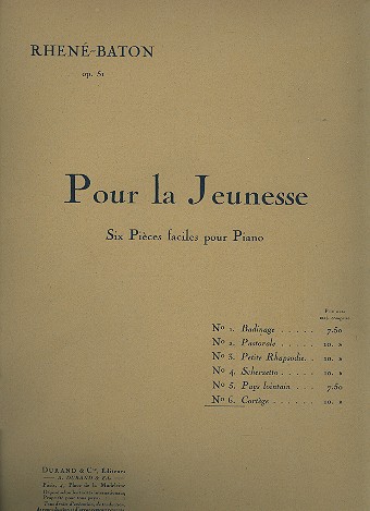 Cortège   pour piano  