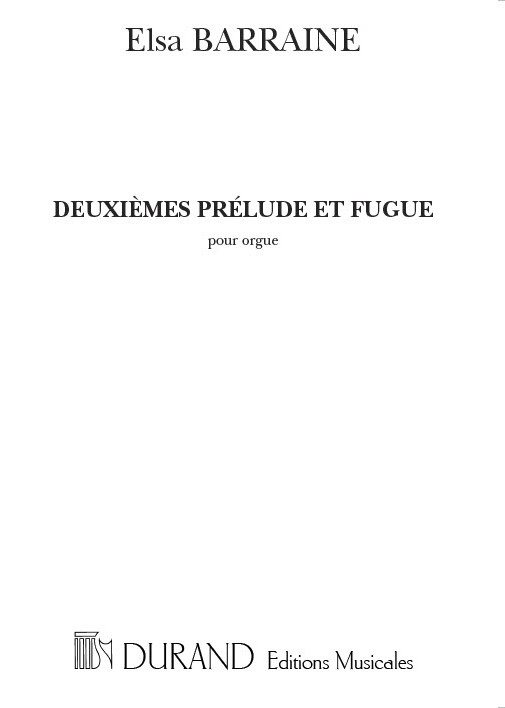 Prélude et fugue no.2&nbsp;&nbsp;pour orgue&nbsp;&nbsp;