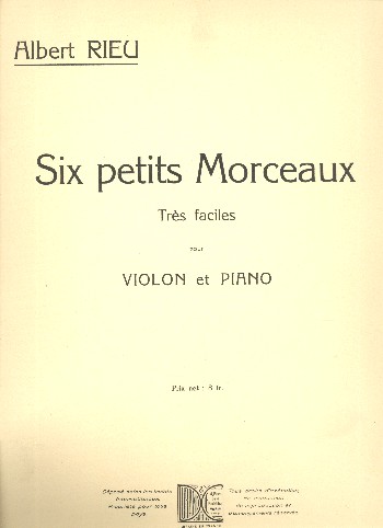 6 petits morceaux très faciles  pour violon et piano  