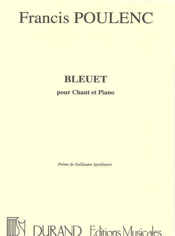 Bleuet, pour chant et piano    