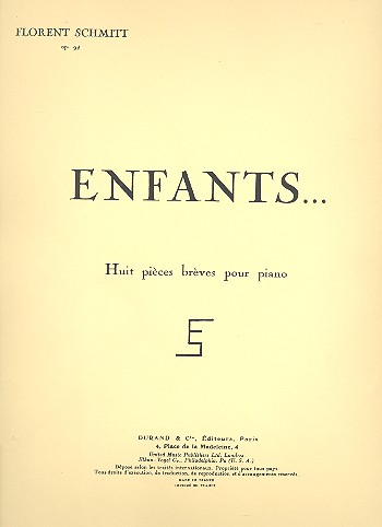 Enfants op.94 &nbsp;&nbsp;pour piano&nbsp;&nbsp;