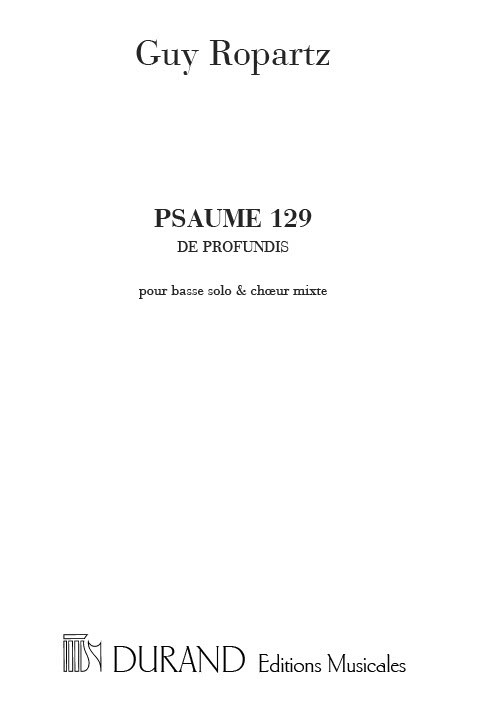 Ropartz  Psaume 129 Vx Femmes&nbsp;&nbsp;Vocal and Piano&nbsp;&nbsp;