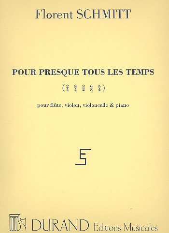 Pour presque tous les Temps&nbsp;&nbsp;op.134  pour flute, violon, violoncelle et&nbsp;&nbsp;piano, parties