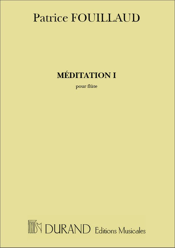 Fouillaud  Meditation I Flute&nbsp;&nbsp;Flute&nbsp;&nbsp;