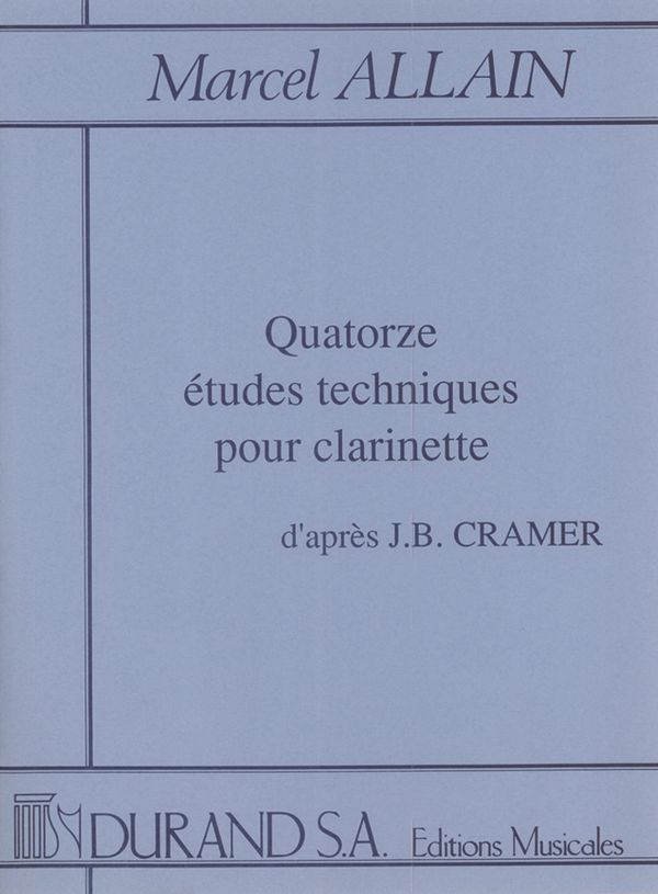 Allain  14 Etudes Clarinette (Cramer  Clarinet  