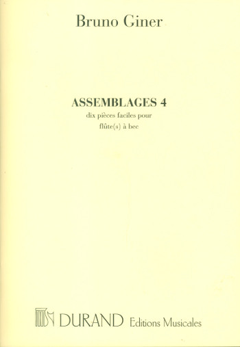 Assemblages 4  pour 1-6 flûtes à bec  partition
