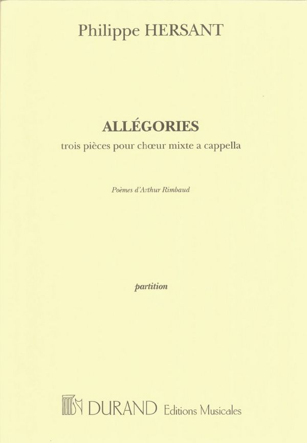 Allegories  pour choeur mixte a cappella  partition